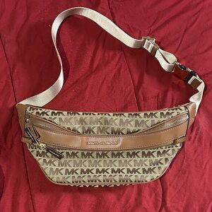 Michael Kors Brown Logo Belt Bag for Men